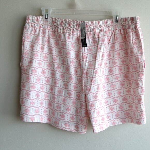 Size L - NWT - Pink Geometric Print Cotton Pajama Shorts - La Vie en Rose - Picture 3 of 13